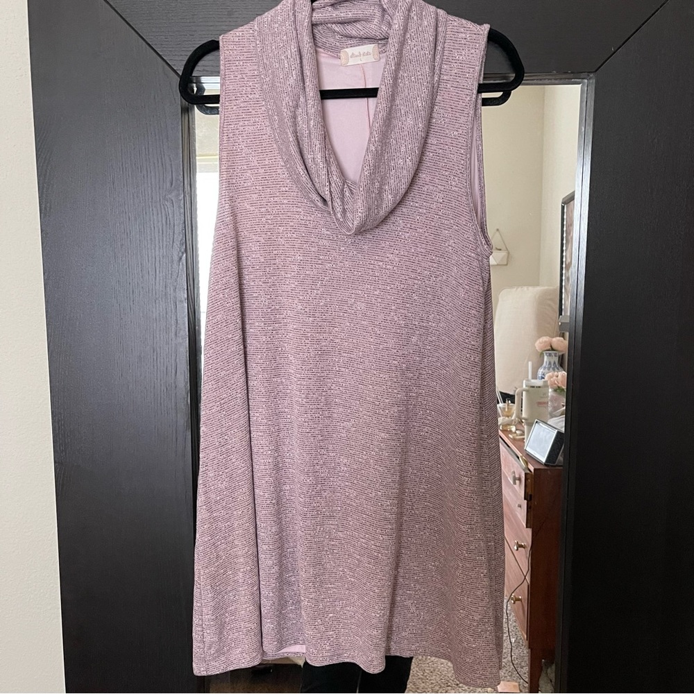 Lilac Cowell neck sweater Altar’d State dress